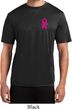 Breast Cancer Pink Ribbon Pin Pocket Print Mens Moisture Wicking Shirt