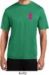 Breast Cancer Pink Ribbon Pin Pocket Print Mens Moisture Wicking Shirt