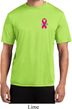 Breast Cancer Pink Ribbon Pin Pocket Print Mens Moisture Wicking Shirt