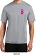 Breast Cancer Pink Ribbon Pin Pocket Print Mens Moisture Wicking Shirt