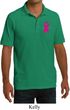 Breast Cancer Pink Ribbon Pin Pocket Print Mens Pique Polo Shirt