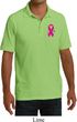 Breast Cancer Pink Ribbon Pin Pocket Print Mens Pique Polo Shirt