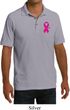 Breast Cancer Pink Ribbon Pin Pocket Print Mens Pique Polo Shirt