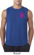Breast Cancer Pink Ribbon Pin Pocket Print Mens Sleeveless Shirt