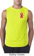 Breast Cancer Pink Ribbon Pin Pocket Print Mens Sleeveless Shirt