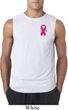 Breast Cancer Pink Ribbon Pin Pocket Print Mens Sleeveless Shirt