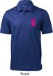 Breast Cancer Pink Ribbon Pin Pocket Print Mens Textured Polo Shirt