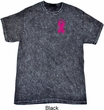 Breast Cancer Pink Ribbon Pin Pocket Print Mineral Tie Dye Shirt