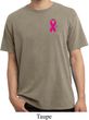 Breast Cancer Pink Ribbon Pin Pocket Print Pigment Dyed Shirt