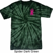 Breast Cancer Pink Ribbon Pin Pocket Print Spider Tie Dye Shirt