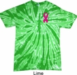 Breast Cancer Pink Ribbon Pin Pocket Print Twist Tie Dye Shirt