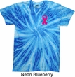 Breast Cancer Pink Ribbon Pin Pocket Print Twist Tie Dye Shirt