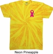 Breast Cancer Pink Ribbon Pin Pocket Print Twist Tie Dye Shirt