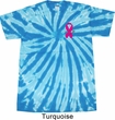 Breast Cancer Pink Ribbon Pin Pocket Print Twist Tie Dye Shirt