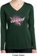 Breast Cancer Survivor Wings Ladies Dry Wicking Long Sleeve Shirt