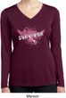 Breast Cancer Survivor Wings Ladies Dry Wicking Long Sleeve Shirt