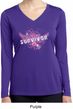 Breast Cancer Survivor Wings Ladies Dry Wicking Long Sleeve Shirt