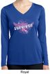 Breast Cancer Survivor Wings Ladies Dry Wicking Long Sleeve Shirt