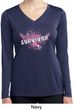 Breast Cancer Survivor Wings Ladies Dry Wicking Long Sleeve Shirt