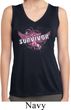 Breast Cancer Survivor Wings Ladies Sleeveless Moisture Wicking Shirt
