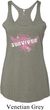 Breast Cancer Survivor Wings Ladies Tri Blend Racerback Tank Top