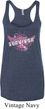 Breast Cancer Survivor Wings Ladies Tri Blend Racerback Tank Top