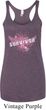 Breast Cancer Survivor Wings Ladies Tri Blend Racerback Tank Top