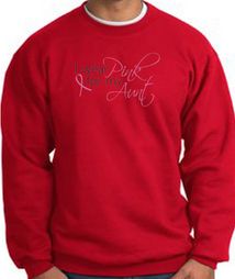 Breast Cancer Sweatshirt I Wear Pink For My Aunt Red