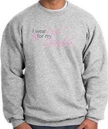 Breast Cancer Sweatshirt I Wear Pink For My Grandma Athletic Heather