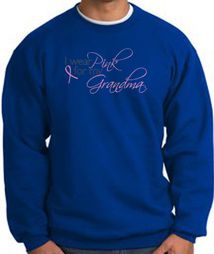 Breast Cancer Sweatshirt I Wear Pink For My Grandma Royal