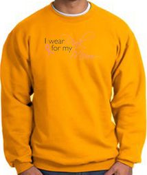 Breast Cancer Sweatshirt I Wear Pink For My Mom Gold Breast Cancer Sweatshirt I Wear Pink For My Mom Gold