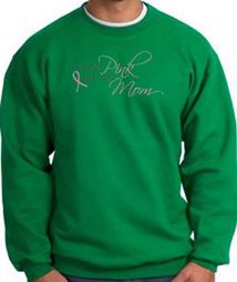 Breast Cancer Sweatshirt I Wear Pink For My Mom Kelly Green Breast Cancer Sweatshirt I Wear Pink For My Mom Kelly Green