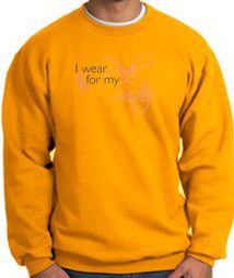 Breast Cancer Sweatshirt I Wear Pink For My Sister Gold Sweat Shirt