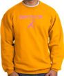 Breast Cancer Sweatshirt Ribbon Distressed Survivor Gold Sweat Shirt