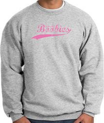 Breast Cancer Sweatshirt - Save The Boobies Adult Ash Sweat Shirt