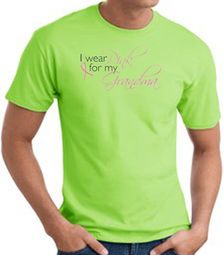 Breast Cancer T-shirt I Wear Pink For My Grandma Lime Tee