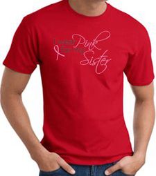 Breast Cancer T-shirt I Wear Pink For My Sister Red Tee Shirt