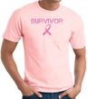 Breast Cancer T-shirt Ribbon Distressed Survivor Adult Pink Tee Shirt