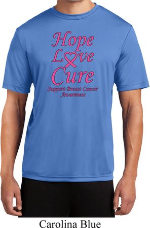 Breast Cancer Tee Hope Love Cure Dry Wicking T-shirt