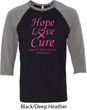 Breast Cancer Tee Hope Love Cure Raglan Shirt