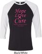 Breast Cancer Tee Hope Love Cure Raglan Shirt