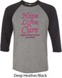 Breast Cancer Tee Hope Love Cure Raglan Shirt