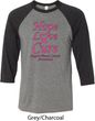 Breast Cancer Tee Hope Love Cure Raglan Shirt