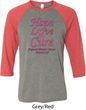 Breast Cancer Tee Hope Love Cure Raglan Shirt