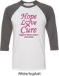 Breast Cancer Tee Hope Love Cure Raglan Shirt