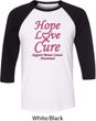 Breast Cancer Tee Hope Love Cure Raglan Shirt
