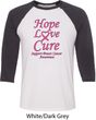 Breast Cancer Tee Hope Love Cure Raglan Shirt