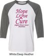 Breast Cancer Tee Hope Love Cure Raglan Shirt