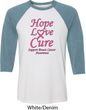 Breast Cancer Tee Hope Love Cure Raglan Shirt