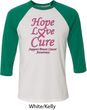 Breast Cancer Tee Hope Love Cure Raglan Shirt